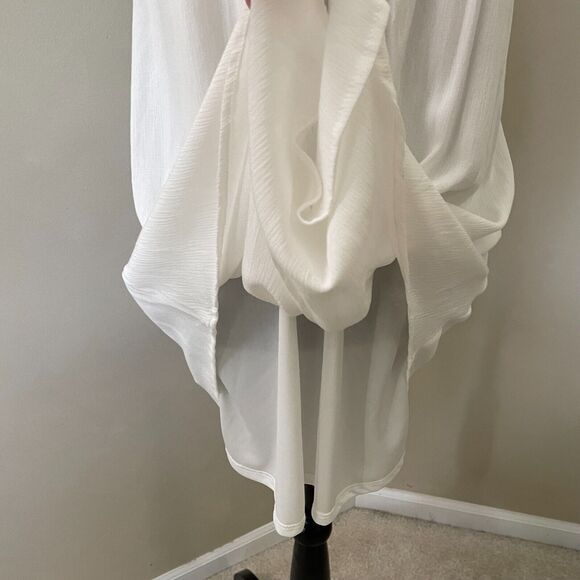 NEW Lulus Mini Dress Lined White Lace Dress Size Small Open Back Sleeveless - Picture 12 of 15